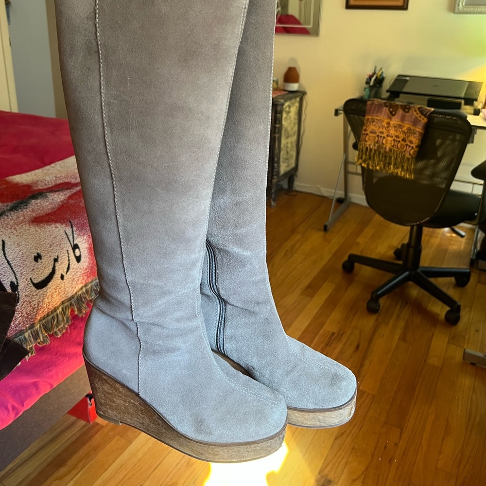 Kelsi Dagger Knee Platform Leather Boots